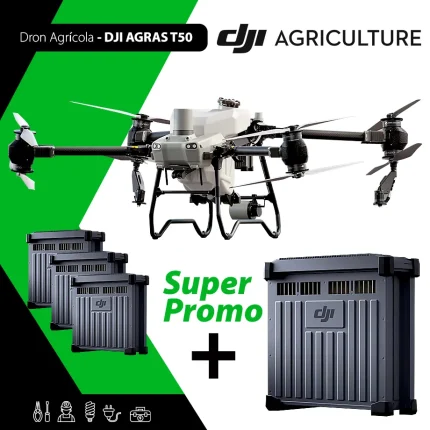 DJI AGRAS T50 Dron Agrícola con Tanque de 40 Litros